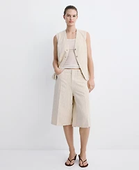 Mango Women's Pinstriped Suit Vest