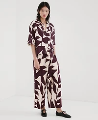 Mango Women's Printed Straight Pants