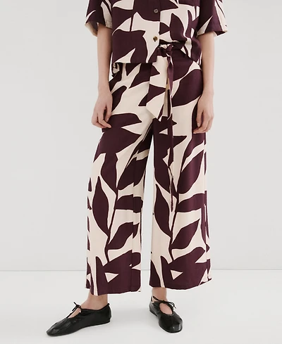 Mango Women's Printed Straight Pants