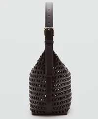 Mango Women's Braided Shoulder Bag