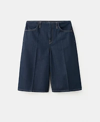 Mango Women's Mid-Rise Denim Bermuda Jorts