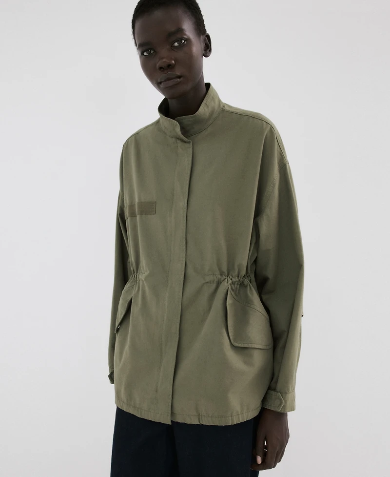 Mango Women's Pockets Cotton Jacket