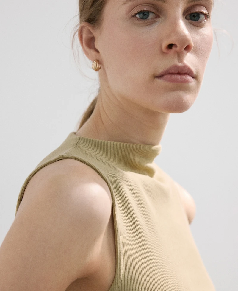 Mango Women's Contrast-Bodice Dress