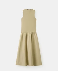 Mango Women's Contrast-Bodice Dress
