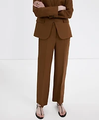 Mango Women's Linen Suit Pants