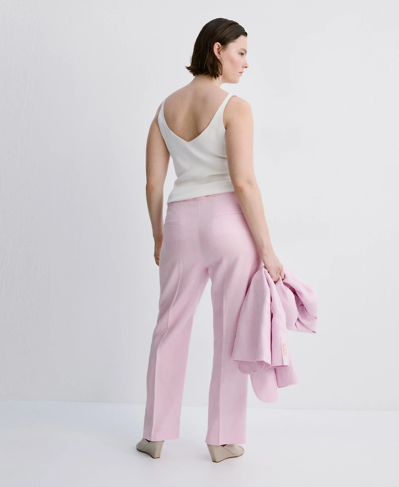 Mango Women's Linen Suit Pants