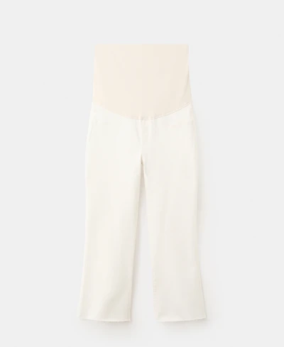 Mango Women's Maternity Flared Cropped Jeans