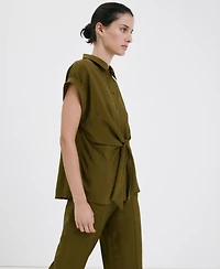 Mango Women's Straight Mid-Rise Pants