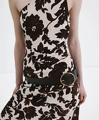 Mango Women's Asymmetrical Floral-Print Dress