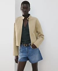 Mango Women's Straight Denim Shorts
