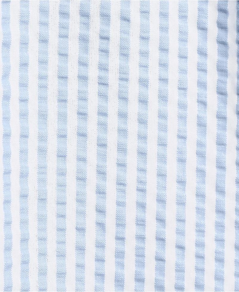 Lands' End Plus Seersucker 2 Piece Pajama Set - Tank and Shorts