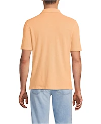 Lands' End Men's Short Sleeve Cotton Linen Polo