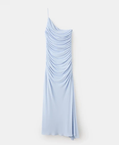 Mango Women's Asymmetrical Pleated Dress
