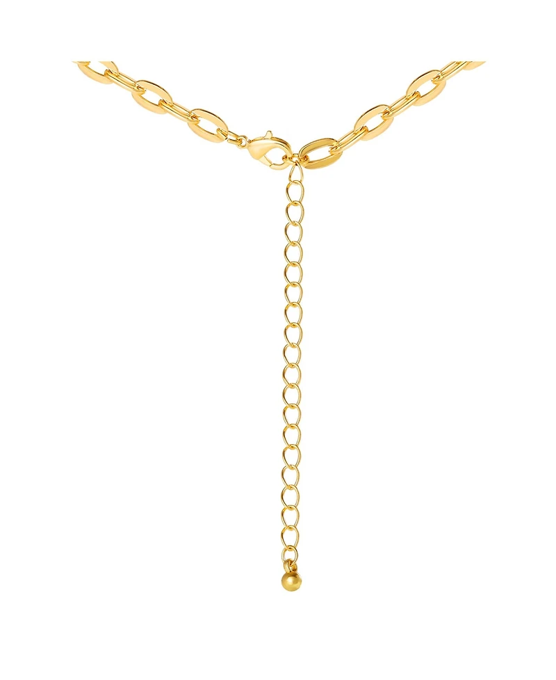 Jessica Simpson Resin Stone Dangle Pendant Necklace for Women, Gold-Tone Statement Necklace