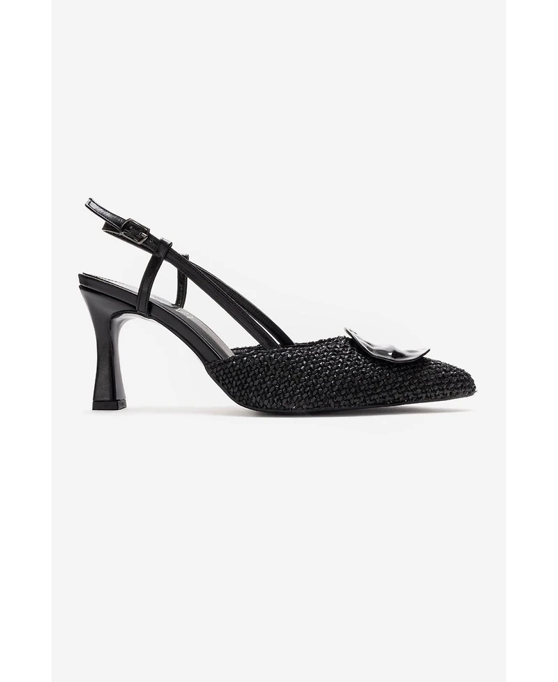 Prologue Shoes Women Levia Woven Pointed Toe Slingback Pump