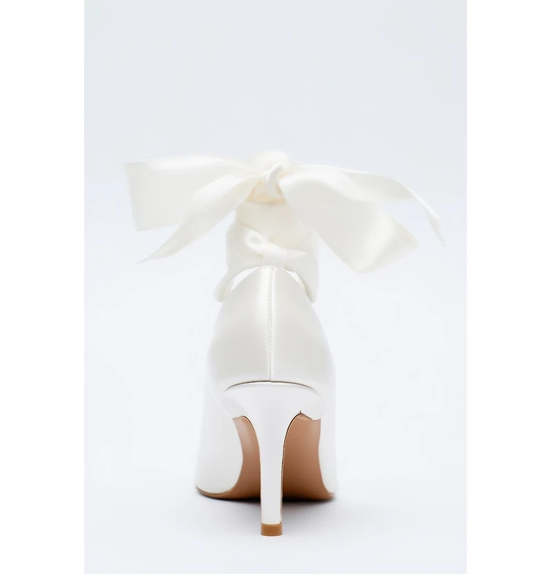 Forever and Always Shoes Women's Madelina Ankle Bow Pointed Toe Pump