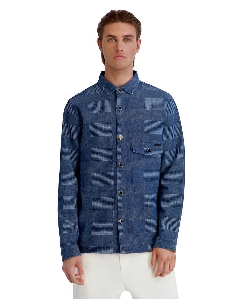 Karl Lagerfeld Paris Men's Denim Shirt Jacket