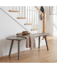 Slickblue Farmhouse Dining Bench Solid Wood with Rubber Wood Legs