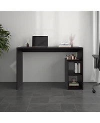 Fm Furniture Star Office Desk with Storage and Minimalist Design, Wenge