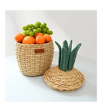 Momiji Pineapple Handcrafted Rattan Storage Basket