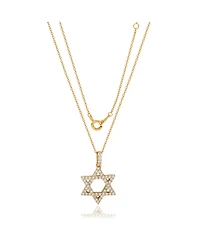 Suzy Levian New York Sterling Silver Cubic Zirconia Star of David Pendant