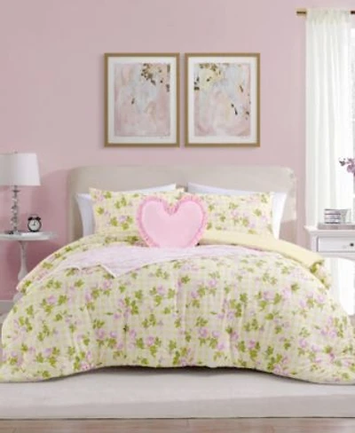 Betsey Johnson Gingham Rose Microfiber Comforter Sets