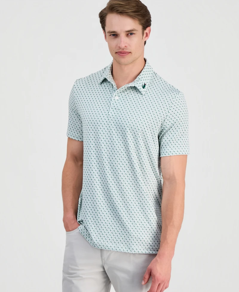 Lacoste Men's Ribbed Collar Printed Polo Shirt