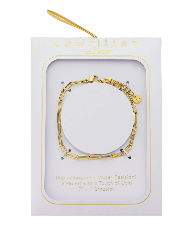 Unwritten x Moda Sport Waterproof Paperclip Chain Bracelet
