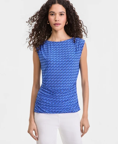 I.n.c. International Concepts Women's Sleeveless Printed Mesh Top, Macy's Exclusive
