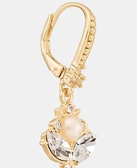 Marchesa Crystal & Imitation Pearl Double Drop Earrings