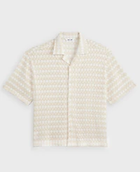 Mode of One Men's Diamond-Crochet Camp Shirt, Macy's Exclusive