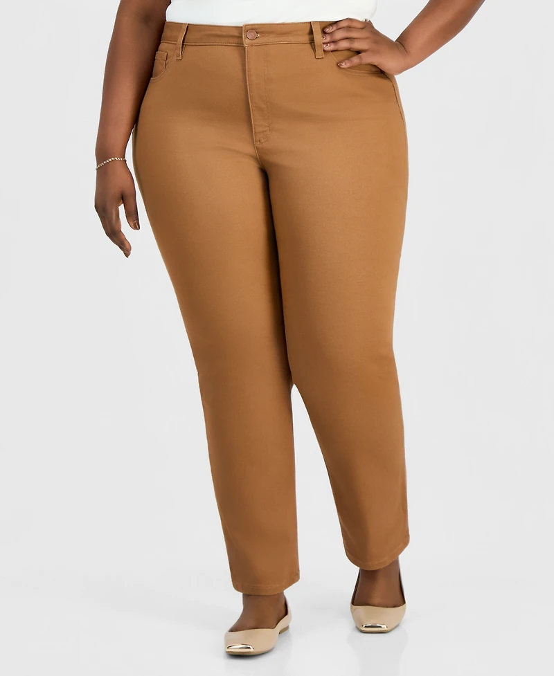 Jones New York Plus Lexington Straight-Leg Jeans