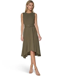 Calvin Klein Women's Crew Neck Midi Dress
