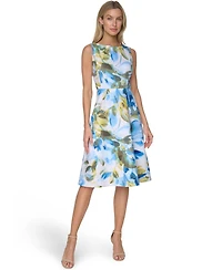 Calvin Klein Women's Boat Neck Midi Dress