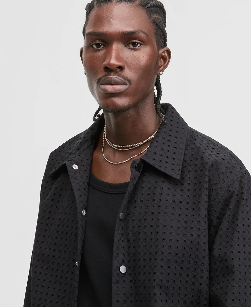 Mode of One Men's Eyelet Coach Jacket, Macy's Exclusive