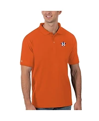 Antigua Men's Orange Houston Astros Legacy Pique Polo Shirt