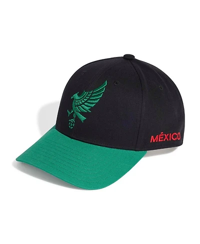 Adidas Men's and Women's Black/Green Mexico National Team Eagle Baseball Adjustable Hat
