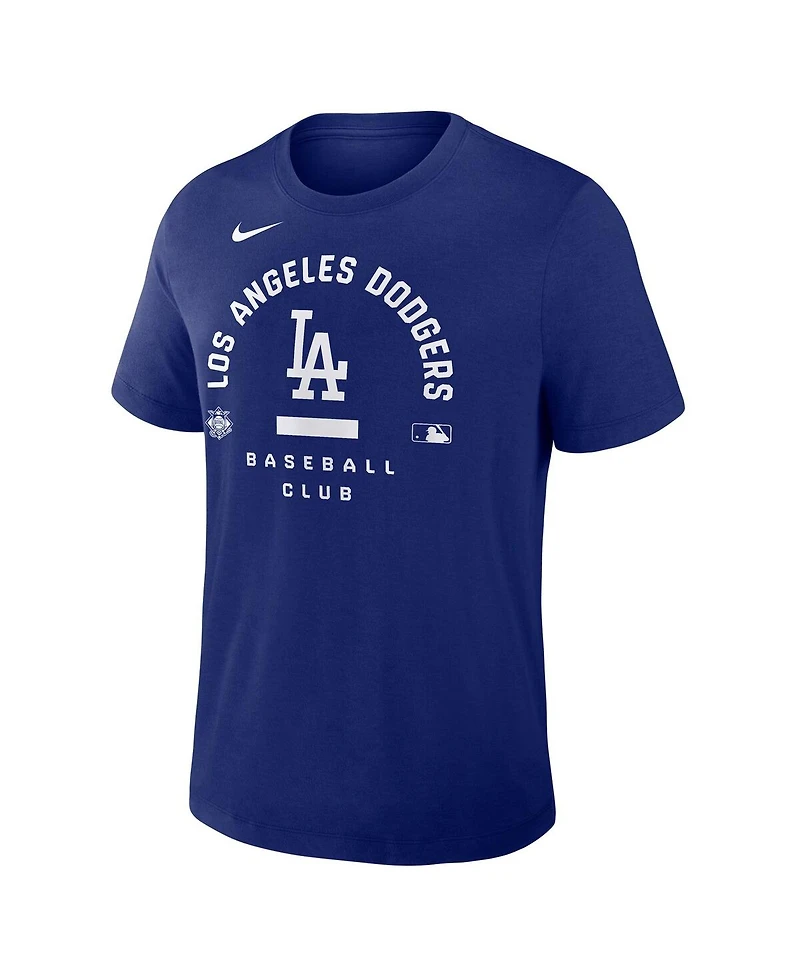 Nike Men's Royal Los Angeles Dodgers Authentic Collection Early Work Tri-Blend Dri-fit T-Shirt