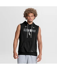 Nike Men's Black Chicago White Sox Authentic Collection Standard Issue Dri-fit Sleeveless Hoodie