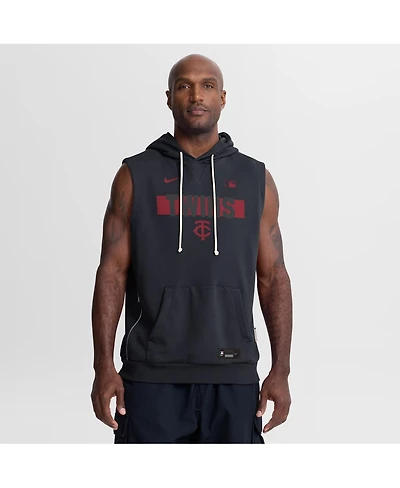 Nike Men's Navy Minnesota Twins Authentic Collection Standard Issue Dri-fit Sleeveless Hoodie