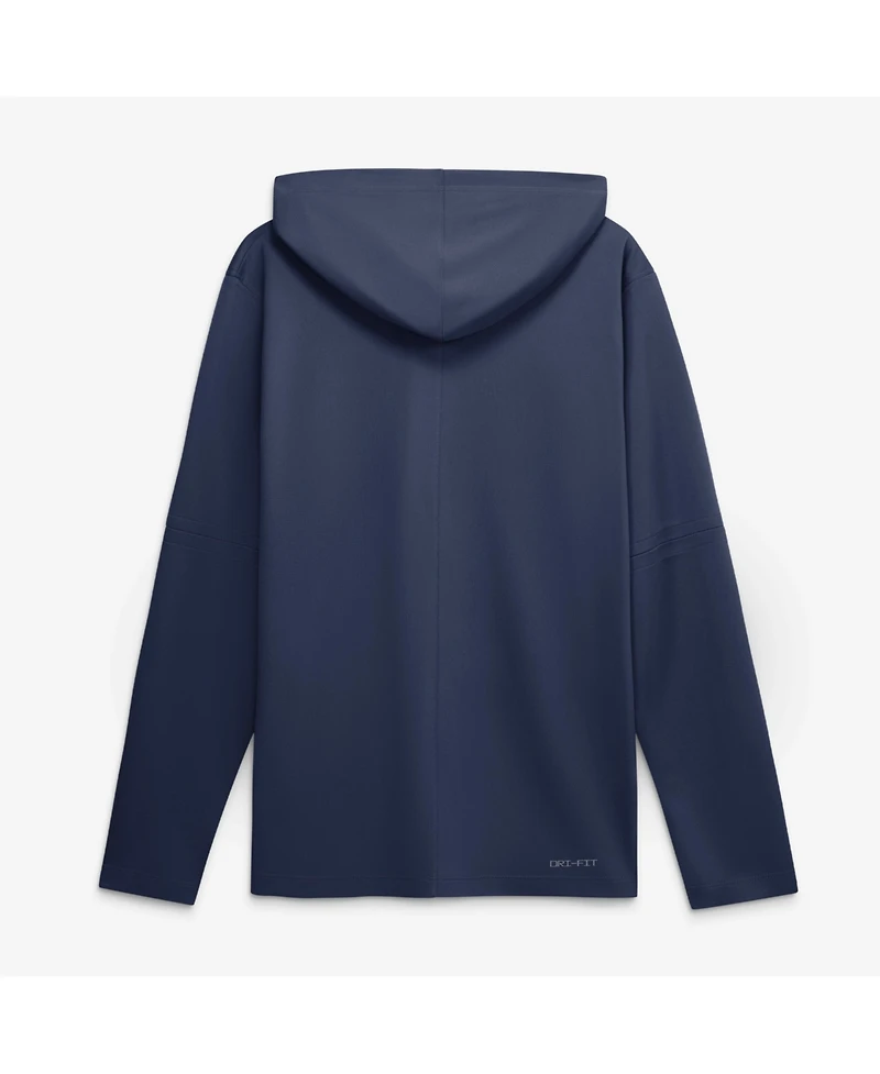 Nike Men's Navy Tampa Bay Rays Authentic Collection Dri-fit Long Sleeve Hooded T-Shirt