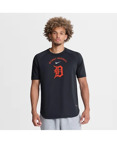 Nike Men's Navy Detroit Tigers Authentic Collection Batting Practice Pre-Game Raglan Dri-fit T-Shirt