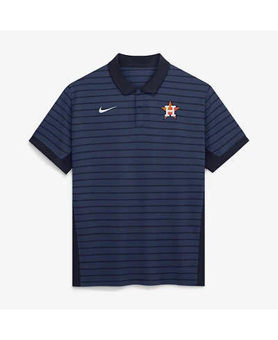 Nike Men's Navy Houston Astros Authentic Collection Striped Victory Dri-fit Polo Shirt