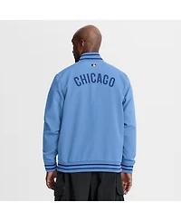 Nike Men's Light Blue Chicago Cubs Authentic Collection Dugout Relaxed Full-Zip Bomber Jacket