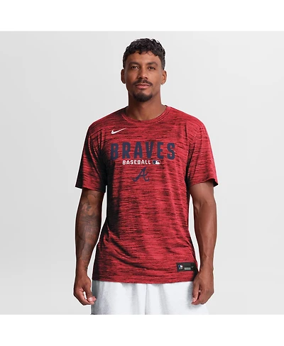 Nike Men's Red Atlanta Braves Authentic Collection Velocity Dri-fit T-Shirt