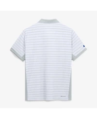 Nike Men's Platinum Atlanta Braves 2026 City Connect Authentic Collection Striped Victory Dri-fit Polo Shirt