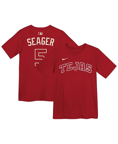 Nike Preschool Corey Seager Red Texas Rangers 2026 City Connect Name Number T-Shirt
