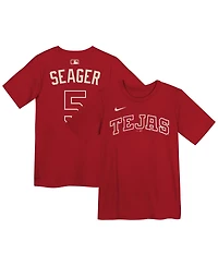 Nike Preschool Corey Seager Red Texas Rangers 2026 City Connect Name Number T-Shirt