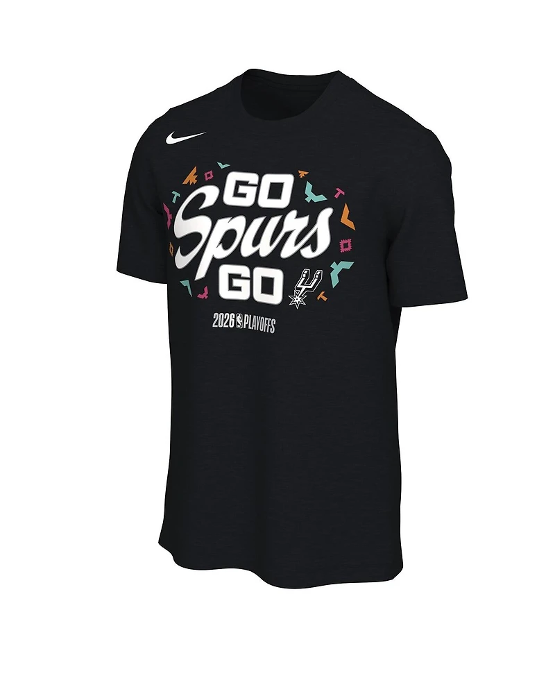 Nike Men's and Women's Black San Antonio Spurs 2026 Nba Playoffs Mantra T-Shirt