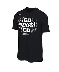 Nike Men's and Women's Black San Antonio Spurs 2026 Nba Playoffs Mantra T-Shirt